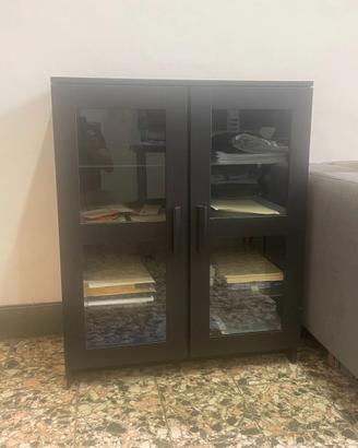mobile vetrina Ikea colore antracite da ufficio