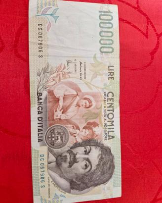 banconota da 100000lire Caravaggio 