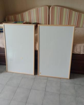 2 lavagne magnetiche 80 * 50cm con cornice in le