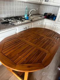 Tavolo di legno 160X90- altezza 174