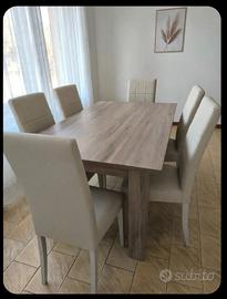 soggiorno completo 2 mobili+ tavolo allung. + 6 se