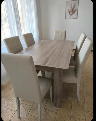 soggiorno completo 2 mobili+ tavolo allung. + 6 se