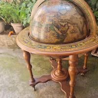 mappamondo mobile bar legno intarsiato vintage 