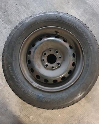 5 cerchi con gomme Fiat 4x98 165 80 13 invernali