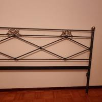 letto in ferro battuto + rete con alzata