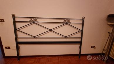letto in ferro battuto + rete con alzata