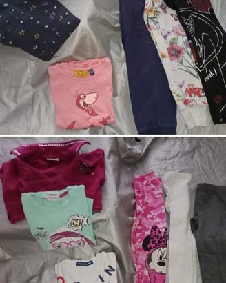 Lotto 12 pezzi tute pantaloni bambina 4/6 anni