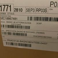 Specchiera da bagno 70x80 con luce led integrata