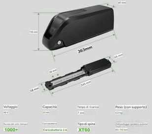 Batteria Bici Elettrica 48V 20Ah e-bike