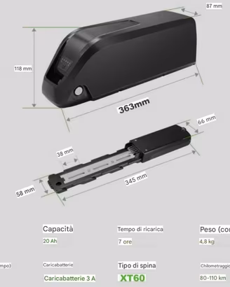 Batteria Bici Elettrica 48V 20Ah e-bike