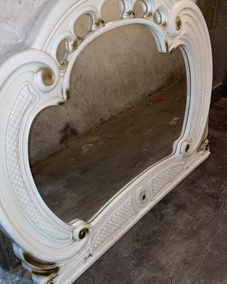 specchio da muro classico bianco stile barocco