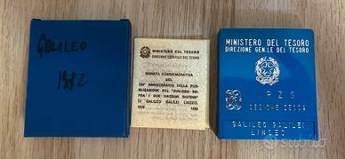 Moneta argento Lire 500 1982 Galilei