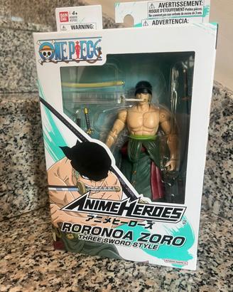 Action figure di Zoro con 3 spade