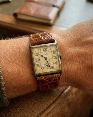 LANCOorologioMILITAREartDécoCASSAtankARGENTOanni20