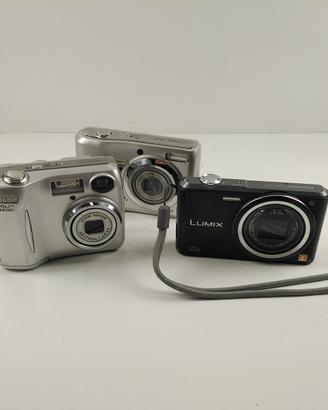 Macchine fotografiche vintage nikon coolpix, lumix