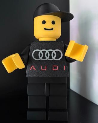 Brick Man Audi, Omino Stile Lego, 20 cm