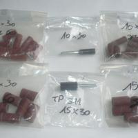 Serie di tubetti in carta abrasiva per lucidatura