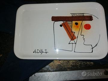 Piatto in ceramica anni 80 marcuzzo d Este vintage