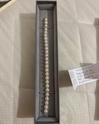 bracciale di perle coltivate con chiusura in oro