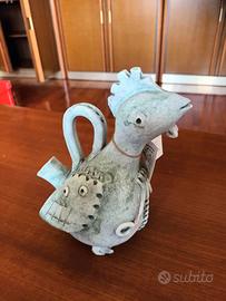 Brocca Gallo in Ceramica Sarda Artigianale