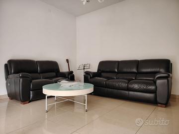 DIVANI CHATEAX D'AX 3 posti +2 posti in pelle nera
