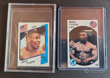 LOTTO DI 2 FIGURINE ORIGINALI PANINI MIKE TYSON