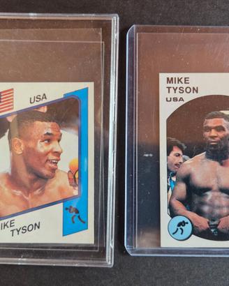 LOTTO DI 2 FIGURINE ORIGINALI PANINI MIKE TYSON