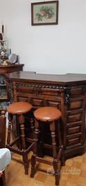  mobile bar con 2 seggiole
