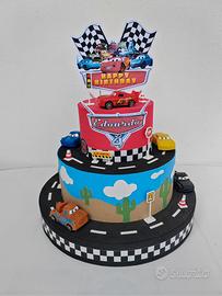 Torta decorativa CARS Saetta McQueeen compleanno