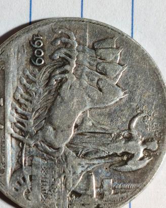 1 lira argento quadriga 1909