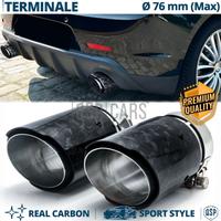 2 TERMINALI di Scarico Auto in CARBONIO FORGIATO