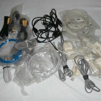 lotto cavi ethernet + telefonici + usb + video