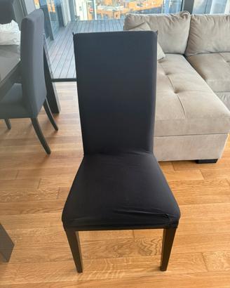 Set sedie moderne nere con rivestimento