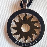 Ciondolo bulgari sole oro acciaio