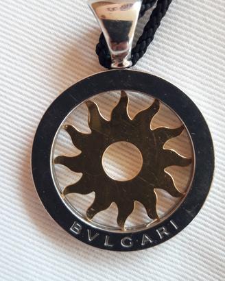 Ciondolo bulgari sole oro acciaio