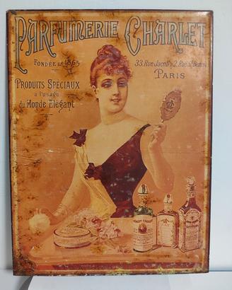 Insegna pubblicitaria in metallo vintage 