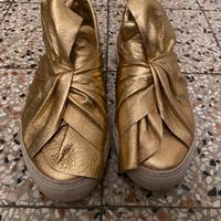 Ports 1961 scarpe in pelle oro