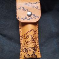 Fodero in cuoio da cintura per opinel n.8