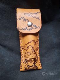 Fodero in cuoio da cintura per opinel n.8