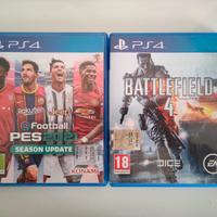 Giochi Ps4 Pes 2021 e Battlefield 4