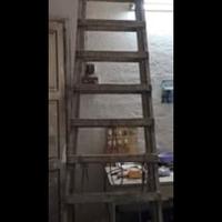 scala in legno a forbice , altezza 3.5m