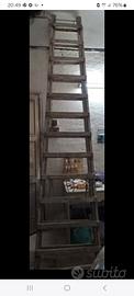 scala in legno a forbice , altezza 3.5m