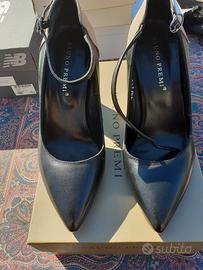 Scarpe pelle nere e beige