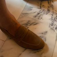 Mocassino in camoscio da uomo