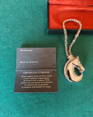 Portachiavi vintage Pierre Cardin in argento 925%