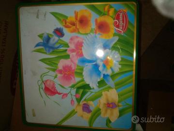 Scatola latta Lazzaroni, capiente, anni 80