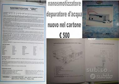 Depuratore d'acqua mai usato ancora nel cartone