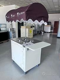 Carrettino Gelati a pozzetto 4 carapine, NUOVO