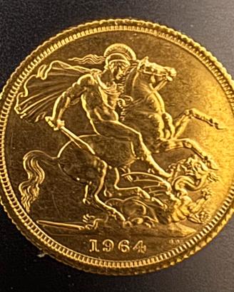 Sterlina  anno 1964 - Elisabetta II - Fiocco