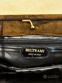 Borsa vintage Beltrami in camoscio marrone